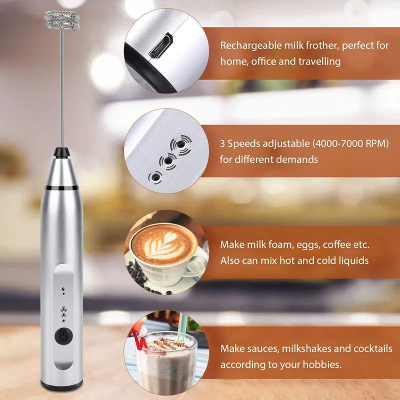 Electric Handheld Blender With USB